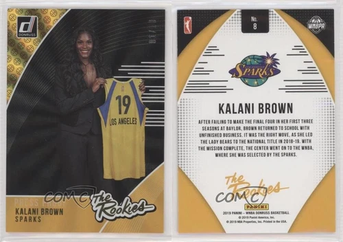 2019 Panini Donruss WNBA The Rookies Press Proof Gold Laser /10 Kalani Brown RC
