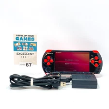 [EX+++] Sony Palaystation Portable PSP-3000 Black Red Handheld Japan 25-08-67