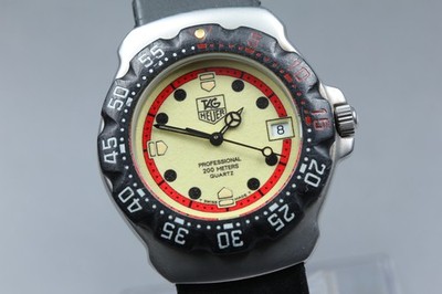 [Exc+5] TAG Heuer Formula 1 WA1211 Cream Quartz Men s Watch From JAPAN