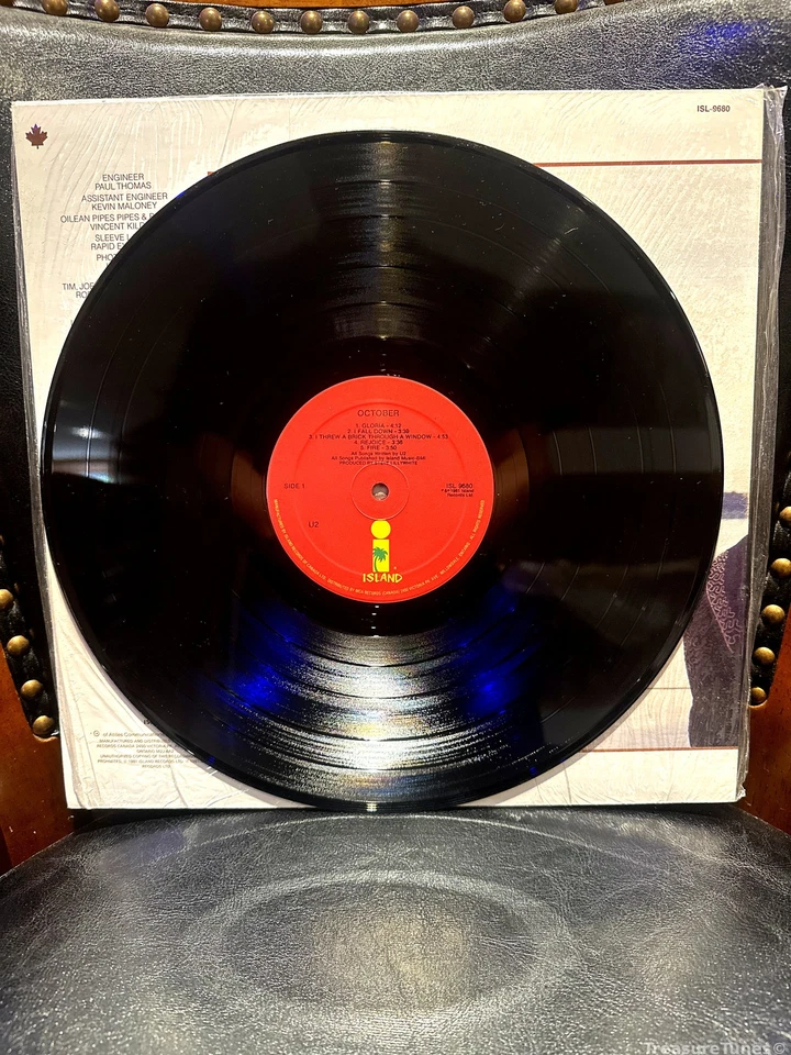 U2 - October Vinyl LP ISL 9680 - Image 3 of 3