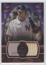 2019 Topps Tribute Single Player Dual Relics Purple 24/50 Derek Jeter HOF 05bt