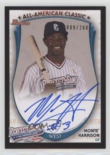 2015 Bowman AFLAC/Under Armour All-American Game 9/200 Monte Harrison Auto n5h