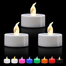 12 Pack Flameless LED Tea Lights Candles Battery Operated, Electric Powered