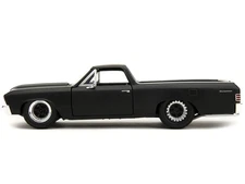 1967 Chevrolet El Camino Matt Black "Fast & Furious" Series 1/24 Diecast Model C