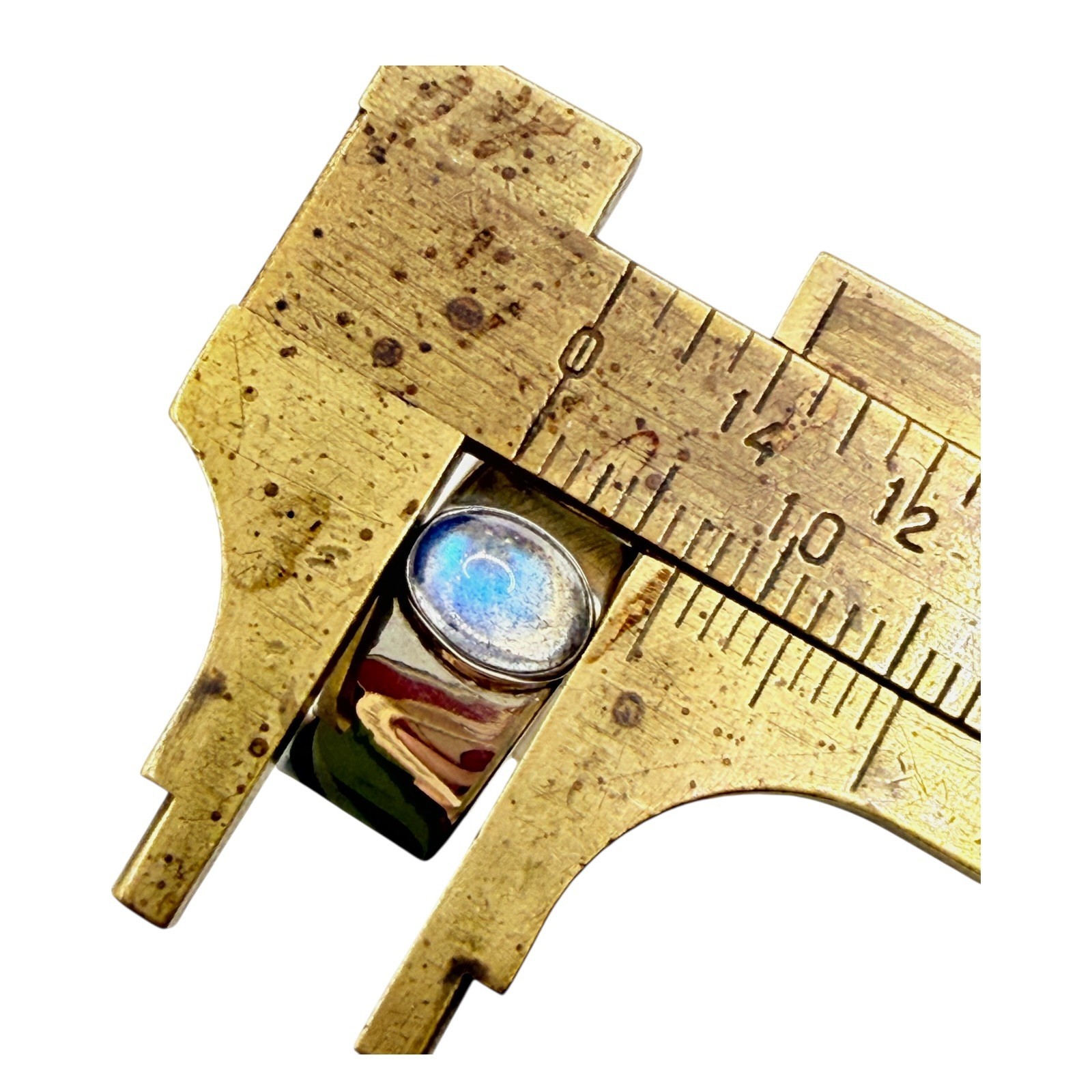 Genuine Natural Labradorite Solid Silver Band Uni… - image 16