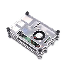 9 Layers Acrylic Transparent Case With Cooling Fan For Raspberry Pi 3B+/3B C