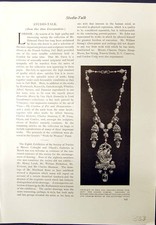 Antique Print Necklace GSpencer Moxey 1913 Sanctuary Lamp Ostrich Egg Gospe