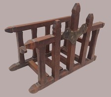 Egouttoir ou porte ustensiles en bois Art populaire déco cuisine Ardèche 30x14cm