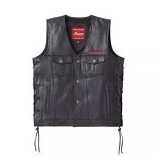 Indian Motorcycle Men s Western-Cut Vest Premium Cowhide Leather
