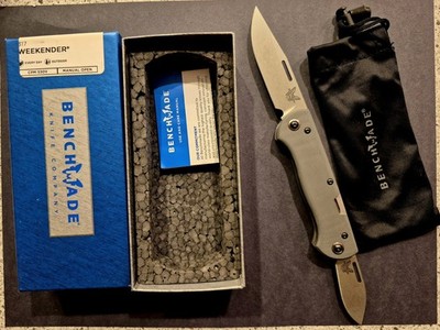 AUTHENTIC BENCHMADE 317 WEEKENDER 2 BLADES AND BOTTLE OPENER