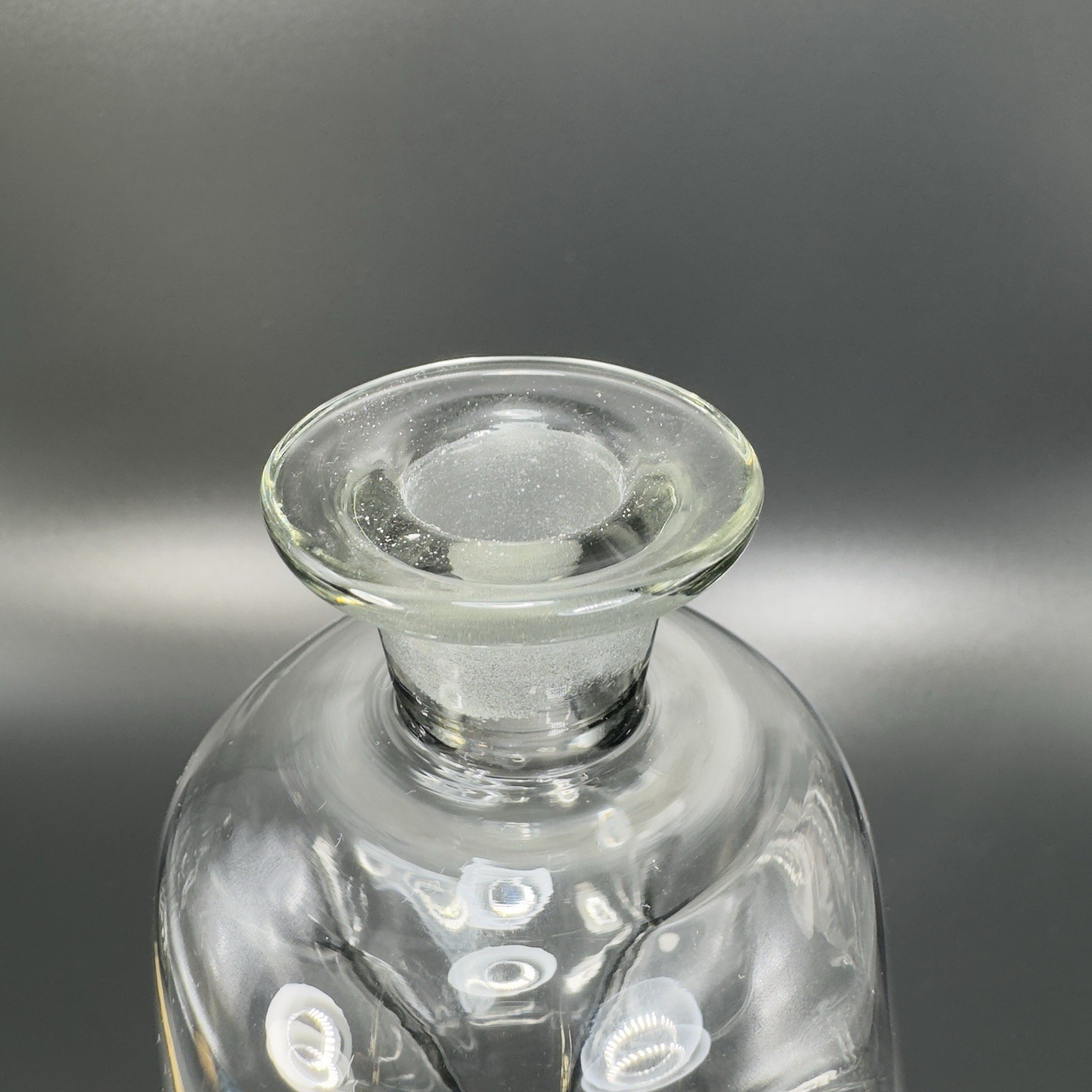 Holmegaard Kluk Kluk Pinch Bottle Smokey Black Glass Decanter Spirits Bottle VTG