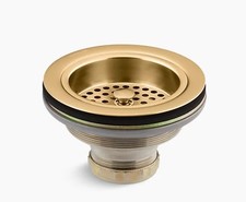 KOHLER 8799-2MB Duostrainer Sink drain and strainer basket, Polished Brass NEW