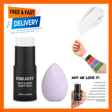 Clown White Face Paint Stick, Face Painting Kit, Non Toxic SFX Makeup for Joker