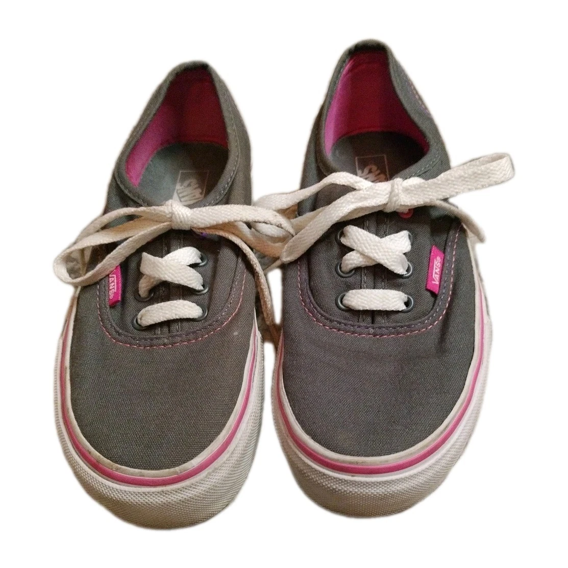 VANS Furgoni sportivi bassi rosa e grigi per bambina. Taglia 3 5