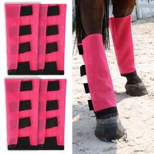 Premium 4-Pack Horse Fly Boots  Leggings Loose-Fit Fine Mesh with Stay-On Fa...