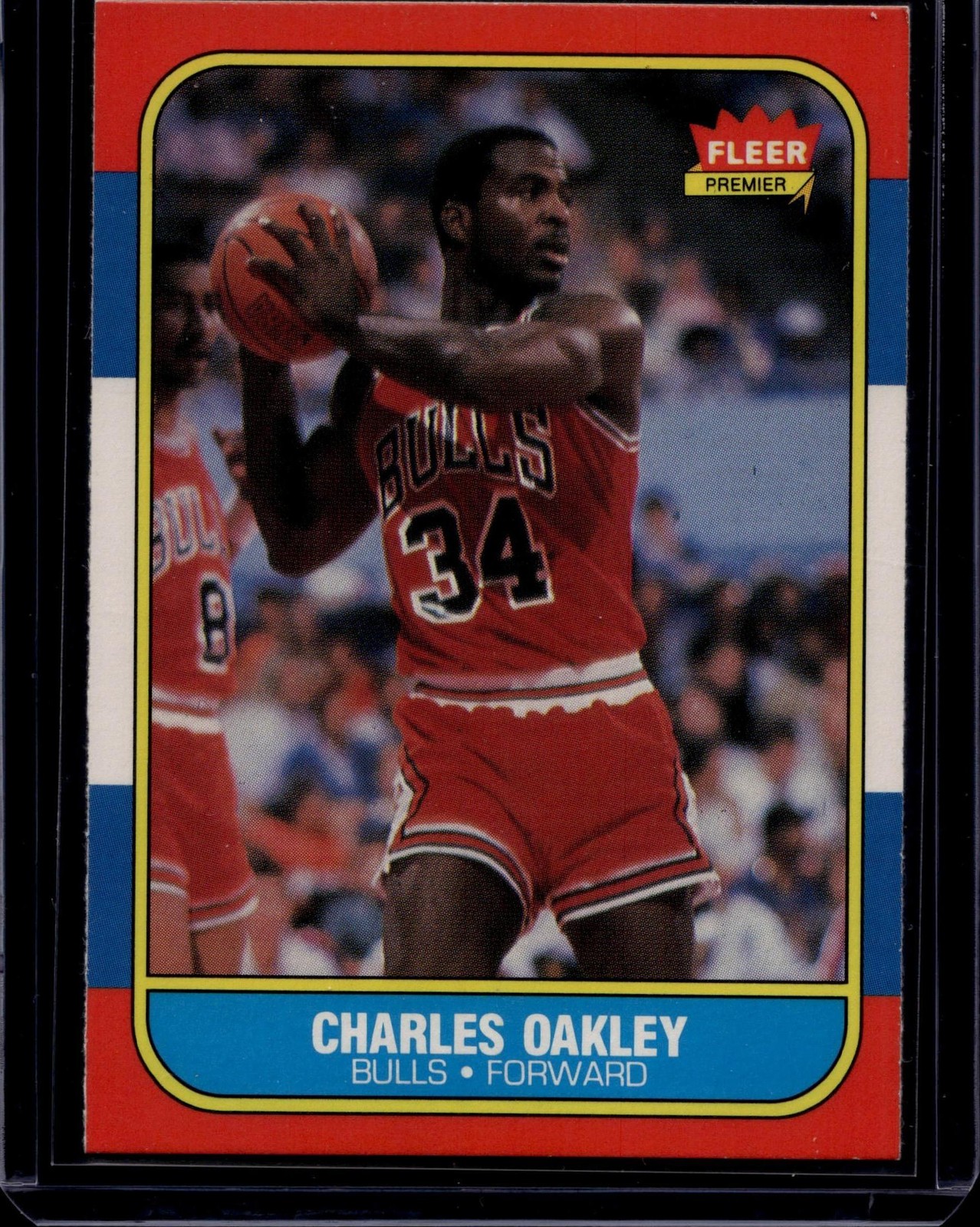 1986 Fleer Basketball #81 Charles Oakley, Nm, Chicago Bulls, RC