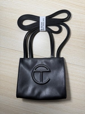 Small Telfar Black Shoulder Bag Strap Dust Bag