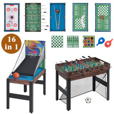 48'' 16 in 1 Multi Game Table Combo Game Table Set for Game Room, Multifunctiona