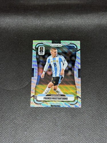 2026 Panini Prizm FIFA World Cup Franco Mastantuono #20 Argentina Silver Wave