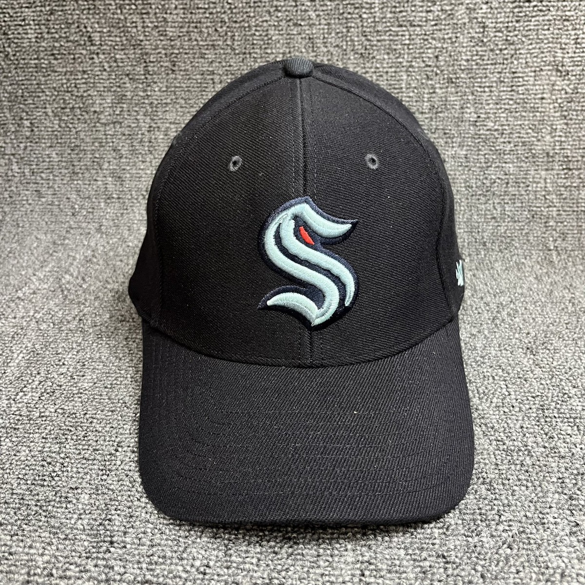 New '47 Brand Seattle Kraken NHL Black Fitted Franchise Baseball Cap Hat
