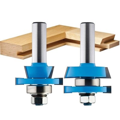 ROCKLER Shaker Rail & Stile Router Bits 1/2 Shank (Set of 2) 0.5 inches 