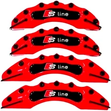 4 PCS Brake Caliper Covers Red for Audi Front Rear A1 A2 A3 A4 A6 A5 Q5 Q3 Q2 B9