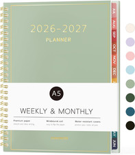 Academic Planner 2026-2027, Weekly  Monthly Calendar Planner, July 2026-June 20
