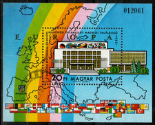 HUNGARY-1983.Souv.Sheet - Eur.Security Conference (Flag,Map) USED!!! Mi Bl.168