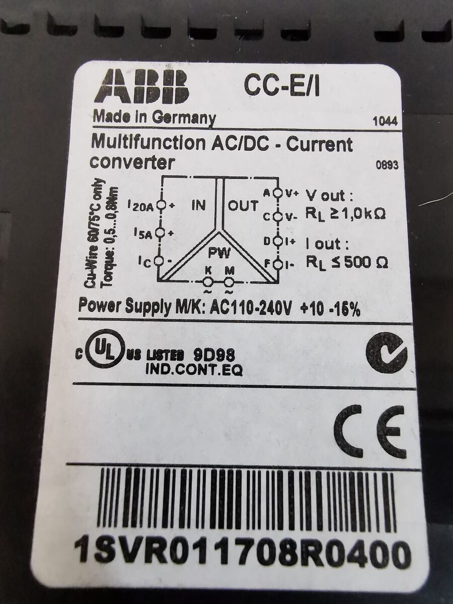 ABB CC-E/I Current Converter 1SVR011708R0400 | eBay
