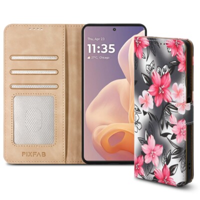 SEAHAI Leder Folio Hülle Für Motorola Moto G75 5G – Mit Standfunktion, RFID-Schutz & Kartenfächern