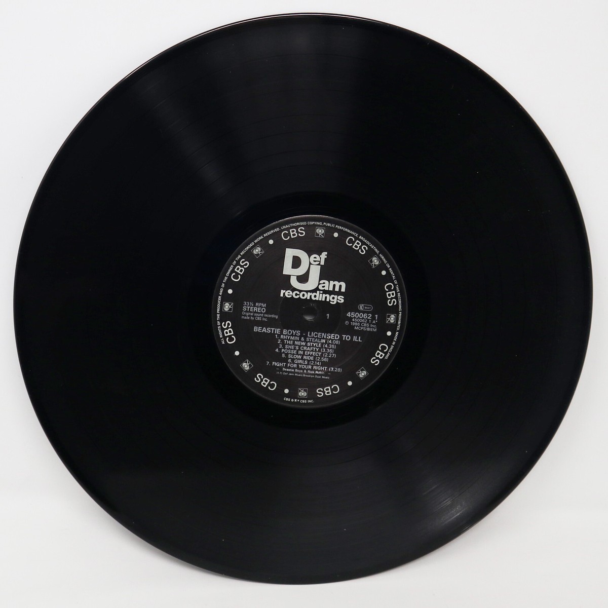 VINTAGE 1986 DEF JAM RECORDINGS BEASTIE BOYS - LICENSED TO ILL