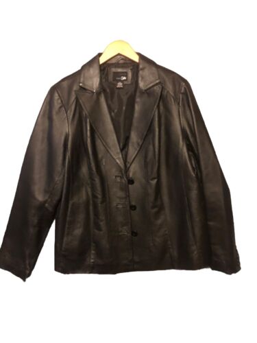 Women's Leather Jacket Black Size 1X East 5Th  Gen