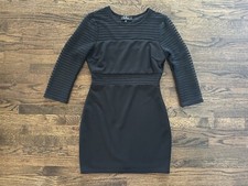 Lulus Perfect Mesh Bodycon Dress Contrast Stripe Cocktail Party LBD Size Medium