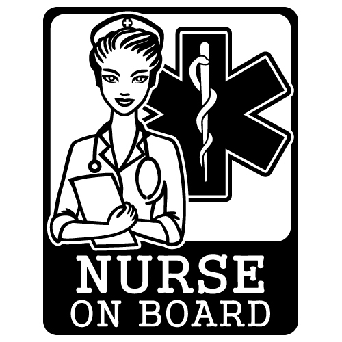 NURSE ON BOARD EMS EMT DOCTOR STAR OF LIFE EMERGENCY VINYL DECAL STICKER (E-04) - Bild 1 von 14