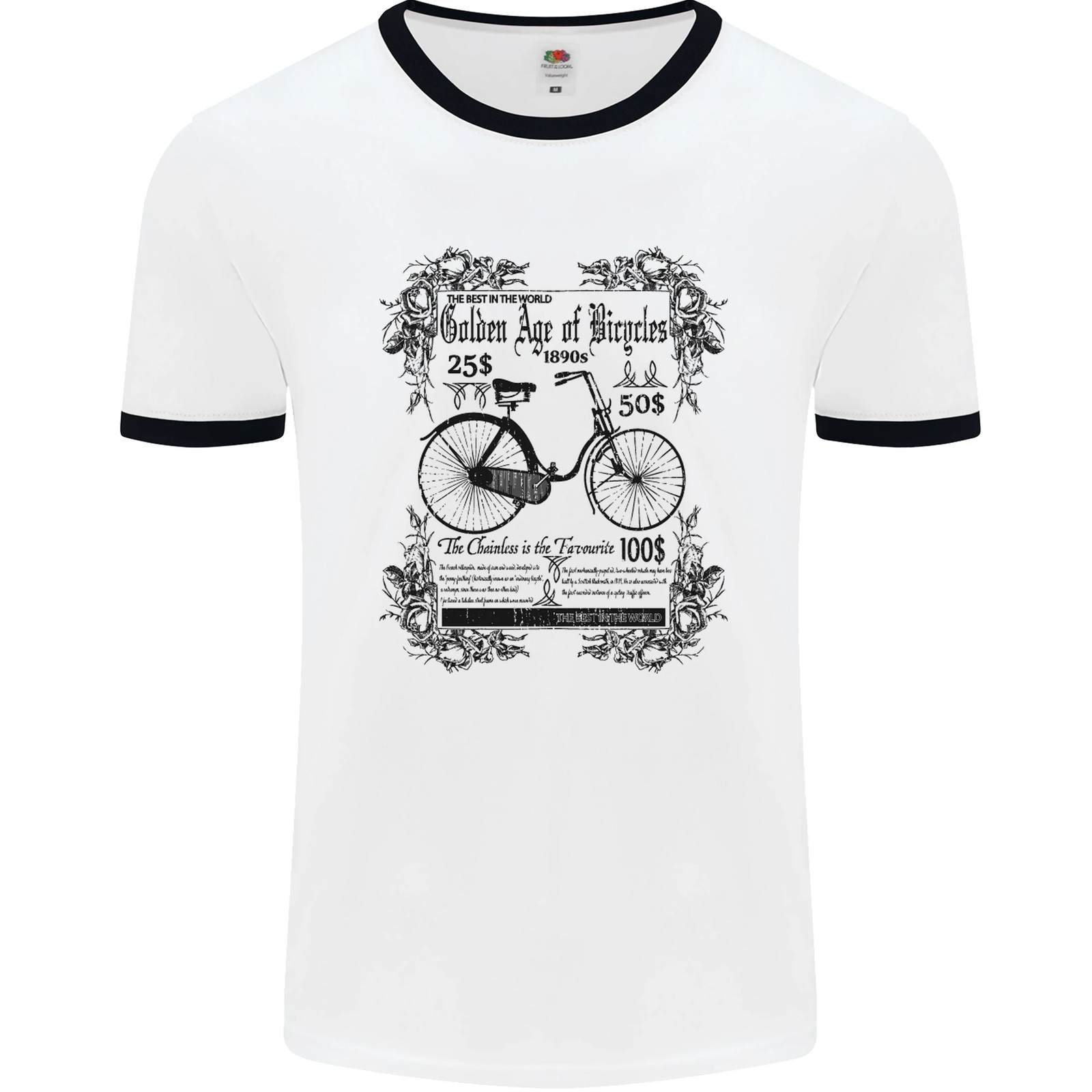 La Edad Dorada De Las Bicicletas Ciclista Ciclismo Camiseta Ringer