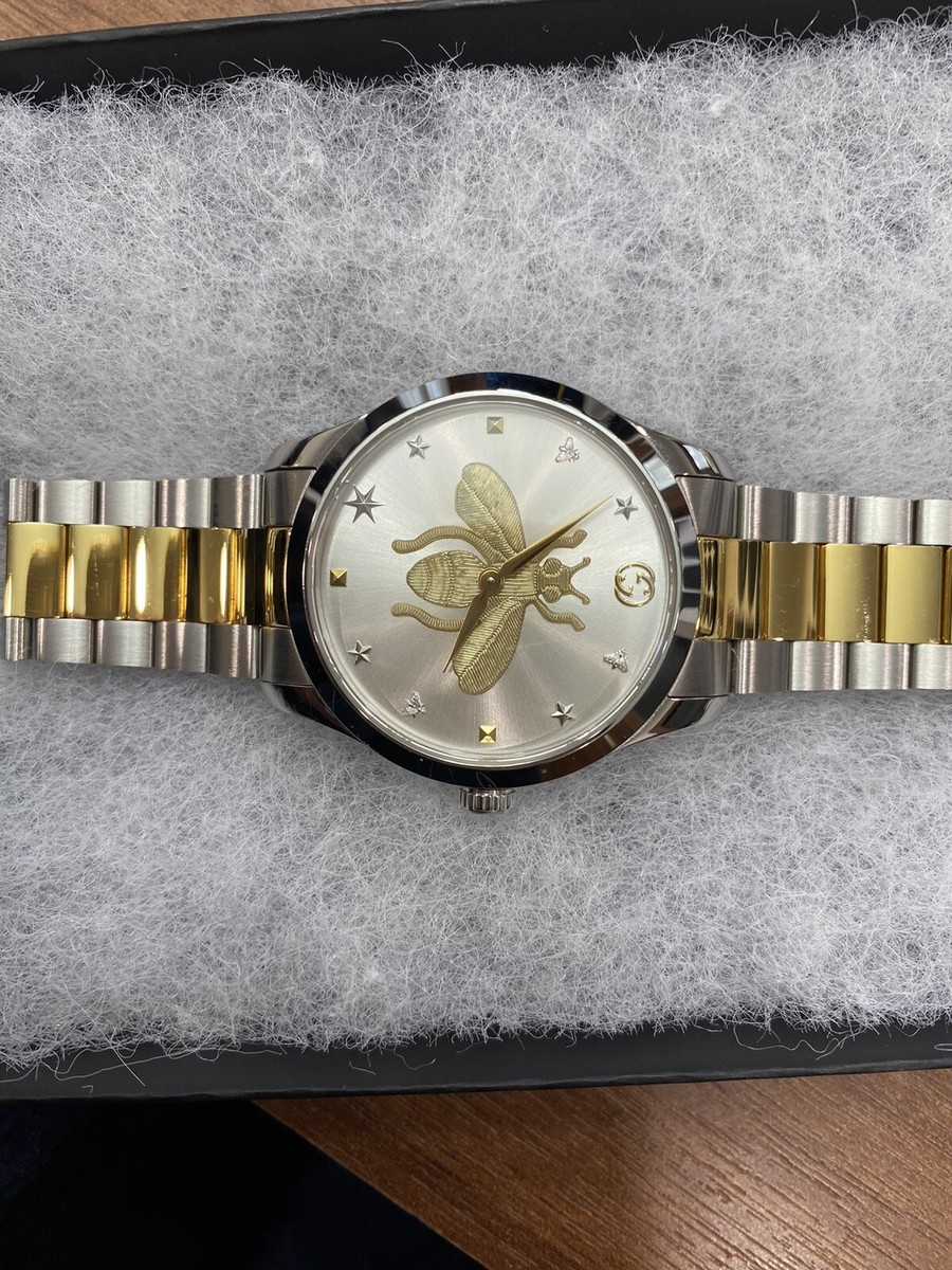 GUCCI G Two Tone Silver And Gold Timeless Quartz 38mm Unisex Watch