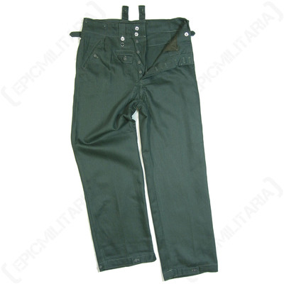 German Army Summer HBT DRILL TROUSERS All Sizes WW2 Repro M42