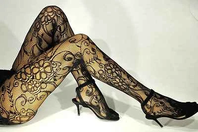 PRESTIGE PR535 art.CHANTAL - COLLANT ELEGANTI E SEXY IN MICROFIBRA EFFETTO PIZZO