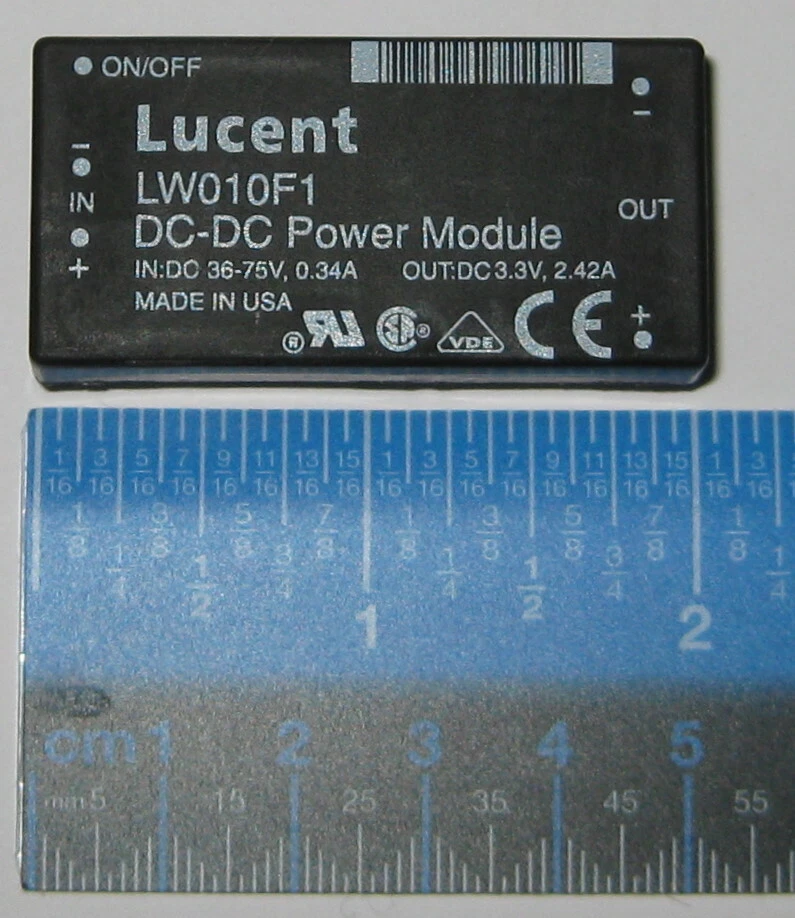 Lucent DC-DC Converter - 3.3V DC Output - 8 Watts - MW010F1 - 36-75V Input - USA - Image 4 of 4