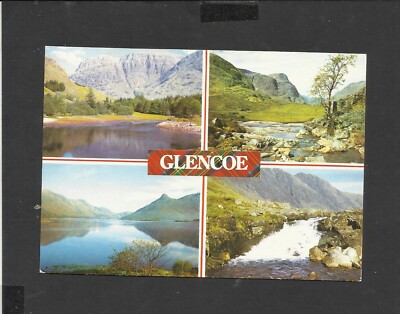 A Dixon Colour Multi View Postcard Glencoe Argyll Scotland posted 1989