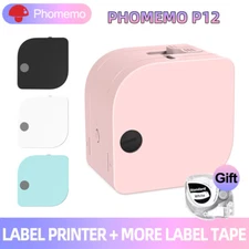 Phomemo P12 Printer Wireless Bluetooth Thermal Handheld Label Maker Machine US