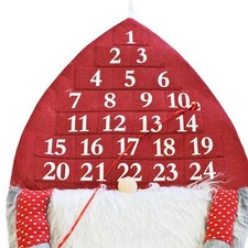 PLUSHCEWT Calendario Avvento Tessuto Riutilizzabile - 24 Tasche 73x35cm, Decorazione Natale