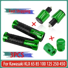 Handle Grips Handle Bar End Cap Tire Valve For Kawasaki KLX 85 100 125 250 450
