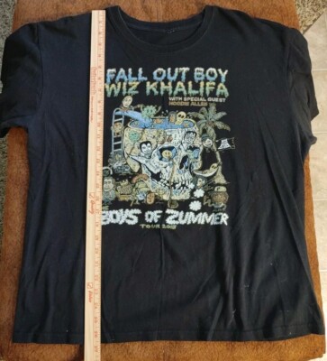 2015 The Boys of Zummer Fall Out Boy Wiz Khalifa Hoodie Allen MEDIUM Black