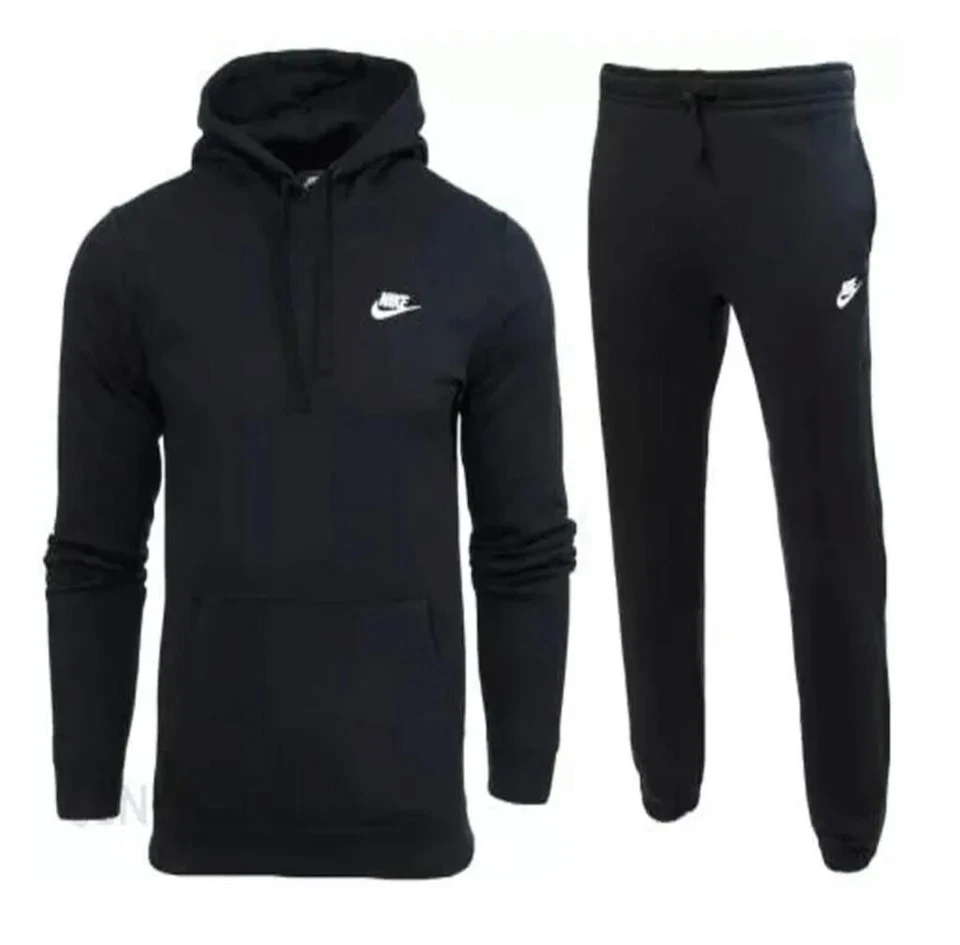 Mens Nike Club Tracksuit Set Navy, Black & Grey S-XL - Image 3 of 4
