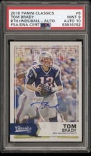 2016 Panini Classics Autograph- #6 Tom Brady Auto PSA 9 Auto 10, Pop 1, 1/5
