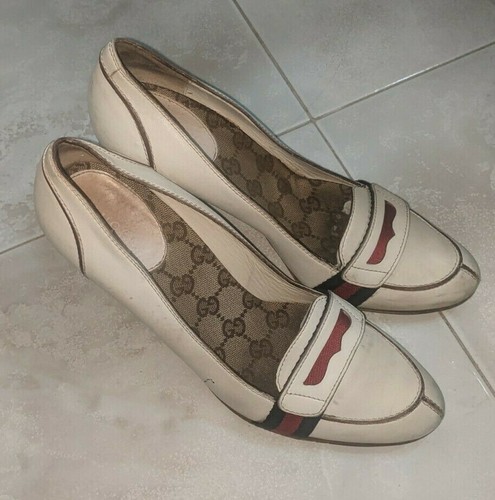 Scarpe Gucci Vintage N 38 C Made in Italy Tacco Alto Shoes Decollete Decoltè  | eBay