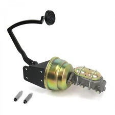 1932 Ford 8 Dual Power Brake Pedal Kit ST Drum/Drum 3" Rubber Pad