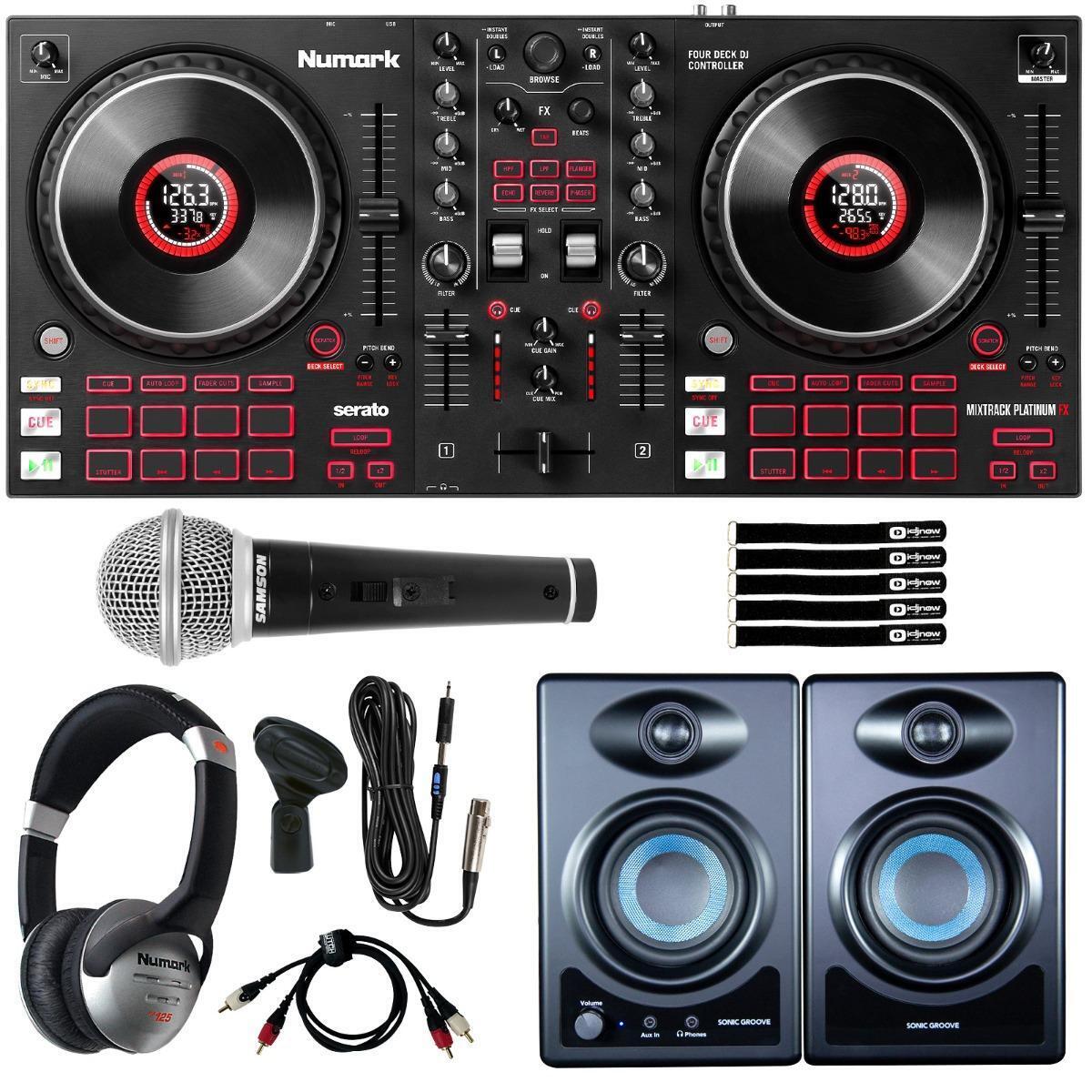 Numark Mixtrack Platinum FX - 4-дековый диджейский контроллер Serato с поддержкой начального звука 50490₽