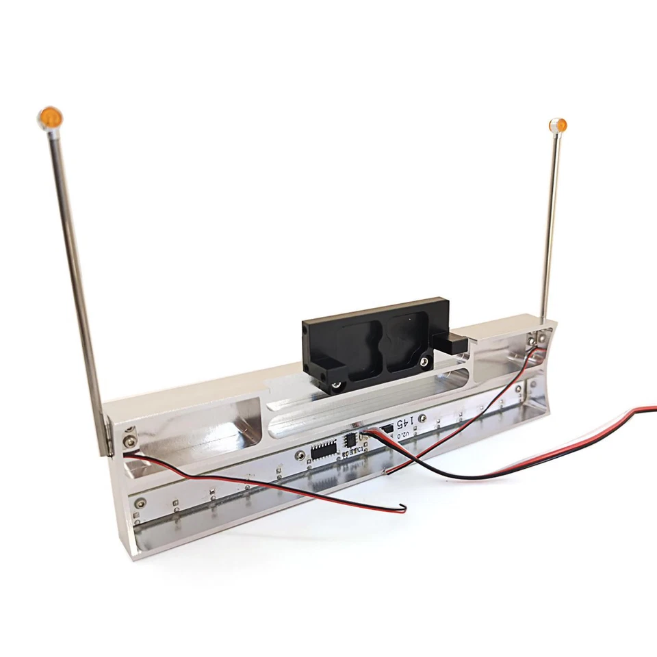 Parachoques delantero de metal 1:14 con luz LED naranja para camión tractor RC 56301 56344 Foto 2 de 4